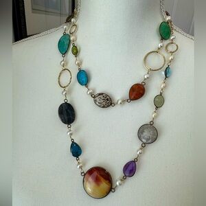 Long Multigem Connector Necklace